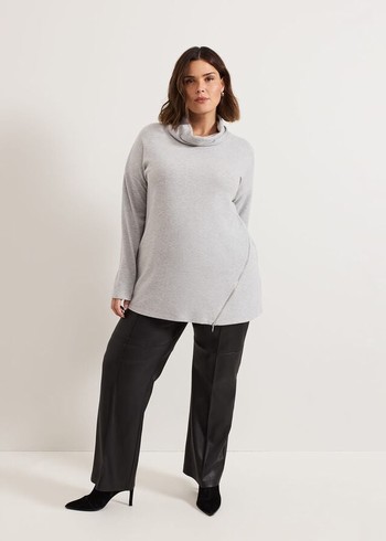 Phase Eight Klara Grey Snuggle T Shirts Grey Australia | VT2896714